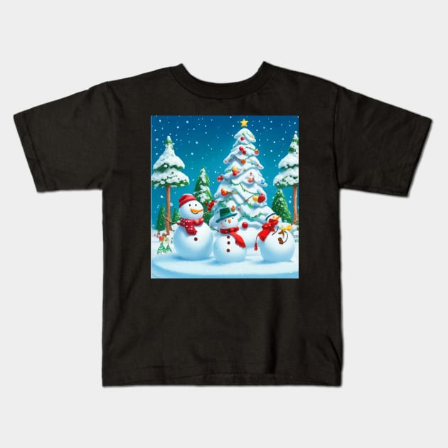 Merry Christmas Kids T-Shirt by SARKAR3.0